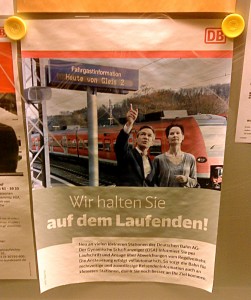 Plakat der deutschen Bahn